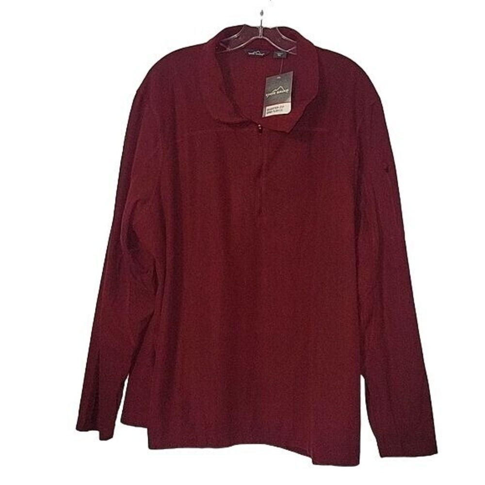 Eddie Bauer NEW Quarter-Zip Grid Fleece Packable Versatile Pullover Plus Siz 4XL